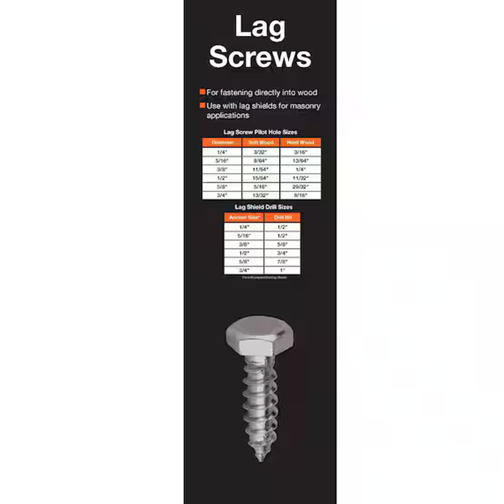 Everbilt 1/4 in x 1-1/2in Lag Screws 2000 Count