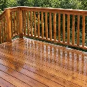 2x6x12 Cedar Lumber Stained Medium Brown