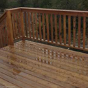 2x6x12 Cedar Lumber Stained Medium Brown