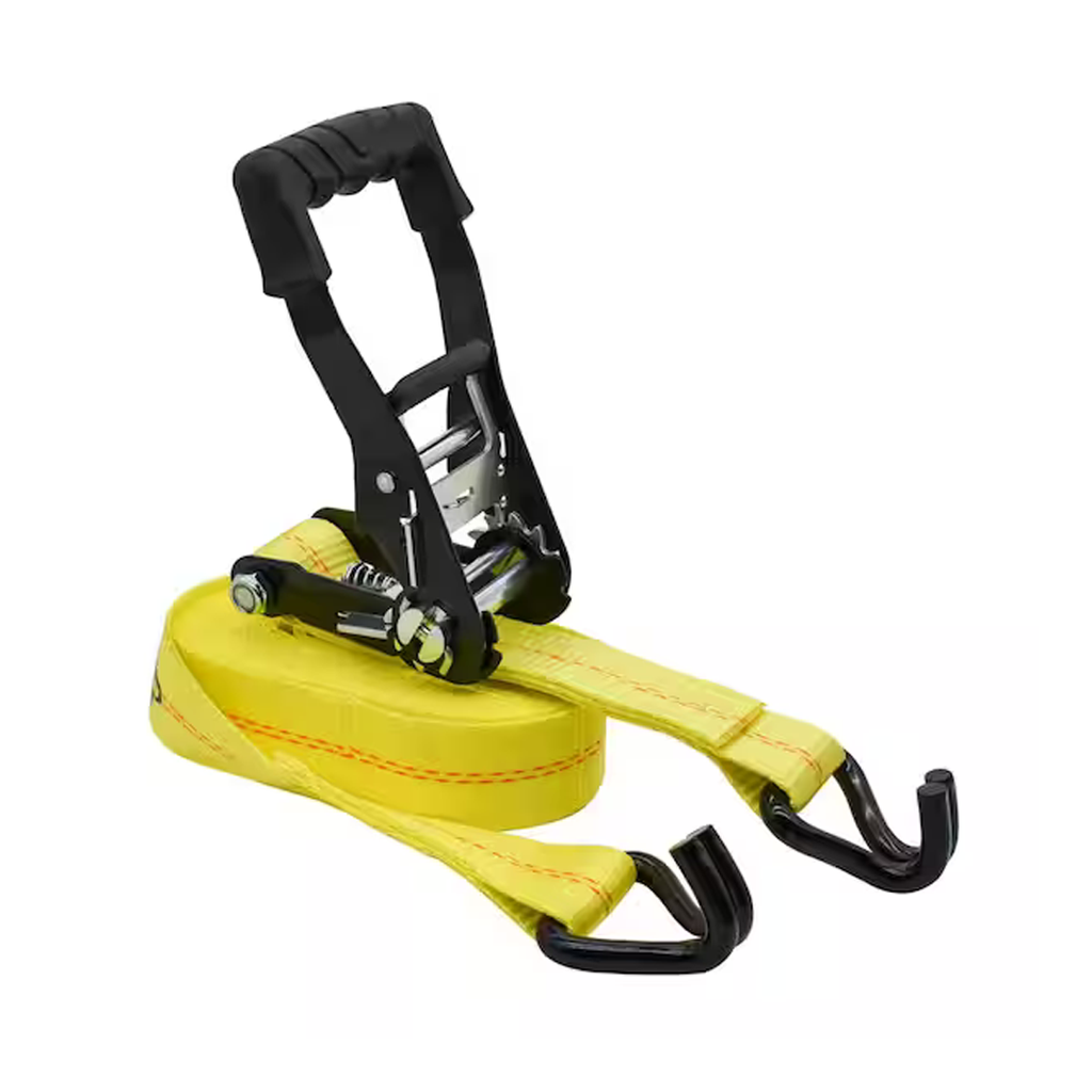 27 ft. x 2 in. Heavy-Duty Ratchet Tie-Down Strap with J Hook