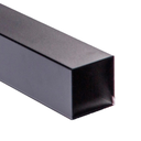 3X3 10' 14 Ga Powder Coated Square Metal Post Black