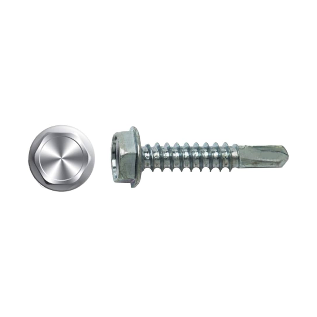 12 x 2-1/2" Indent HexHead Point Self Drilling Screws 25 pk