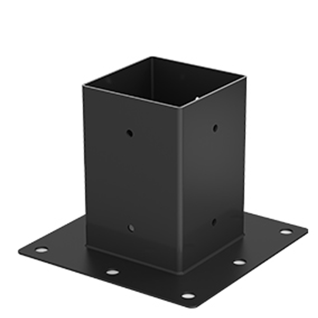 2X2 6' 16 Ga Powder Coated w/ cap and plate