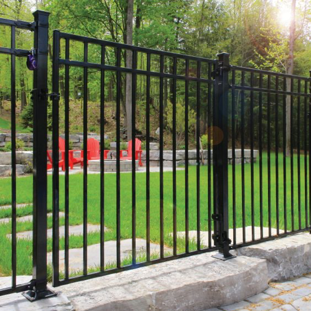 2X2 7' Powder Coated Square Metal Post Black