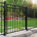 2X2 7' Powder Coated Square Metal Post Black