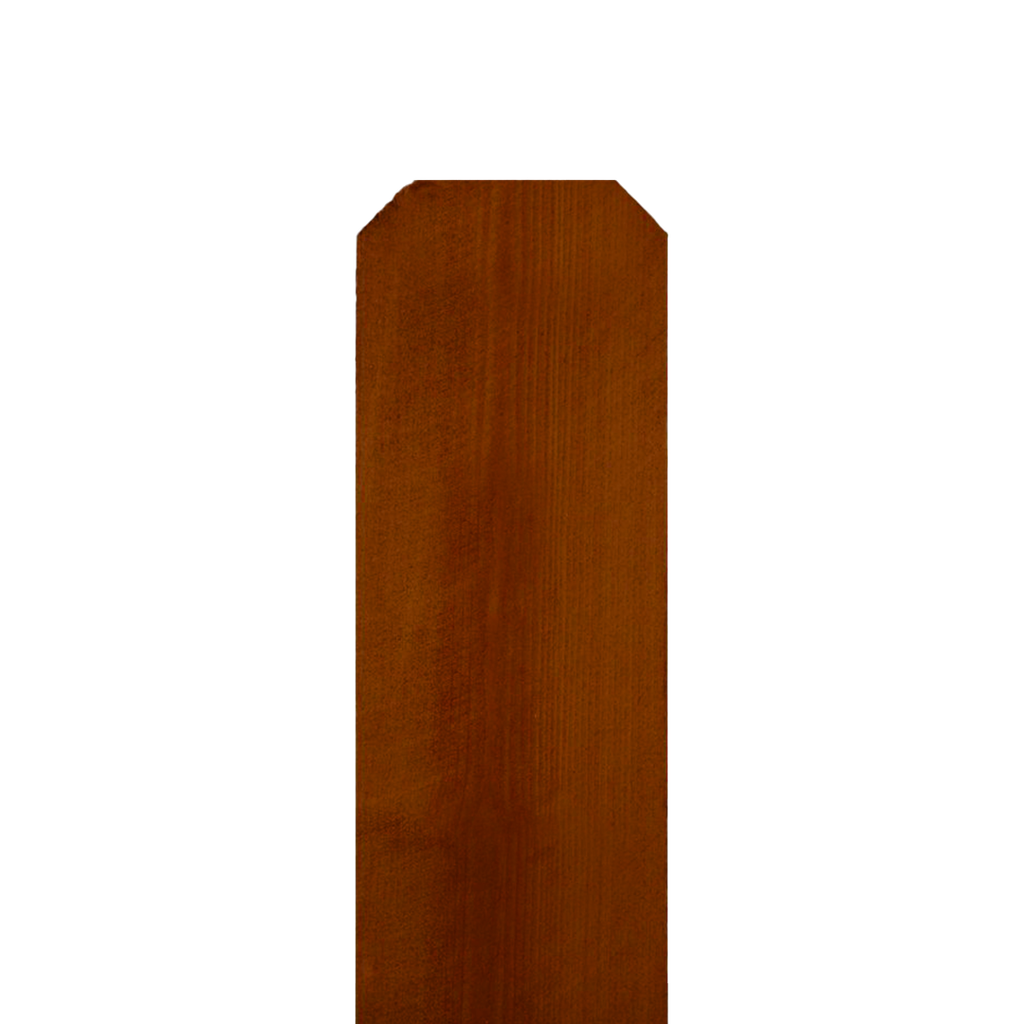 1x5.5x6 Western Red Cedar #2 Picket Stained Medium Brown DE