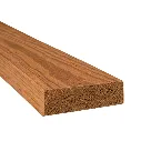 2x6x12 Cedar Lumber Stained Medium Brown