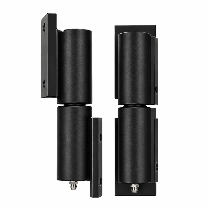 Black 6 in. Standard Barrel Hinge, welded pads, stainless pin with ball bearing pair