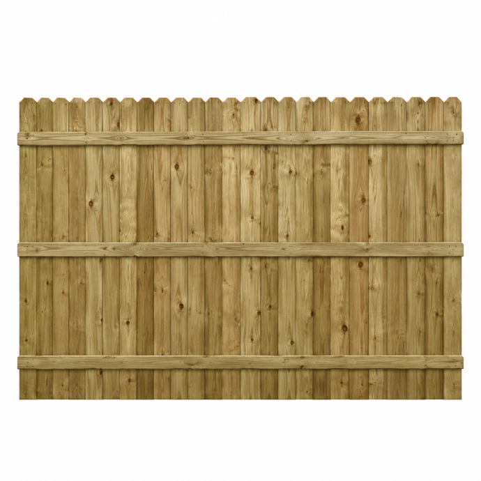 6 ft x 8 ft Pressure Treated DE/3.5" Picket Special 2x3 PT Rails(No Return)