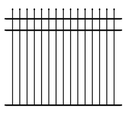 5x8 5/8 Powder Coated Black Metal Panel ET/EB