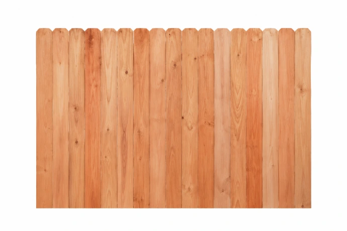 6 ft x 8 ft Cedar Panel Dog-Ear STAINED / 2x4 Cedar Rail