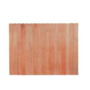 6 ft x 8 ft Cedar Panel Dog-Ear STAINED / 2x4 Cedar Rail