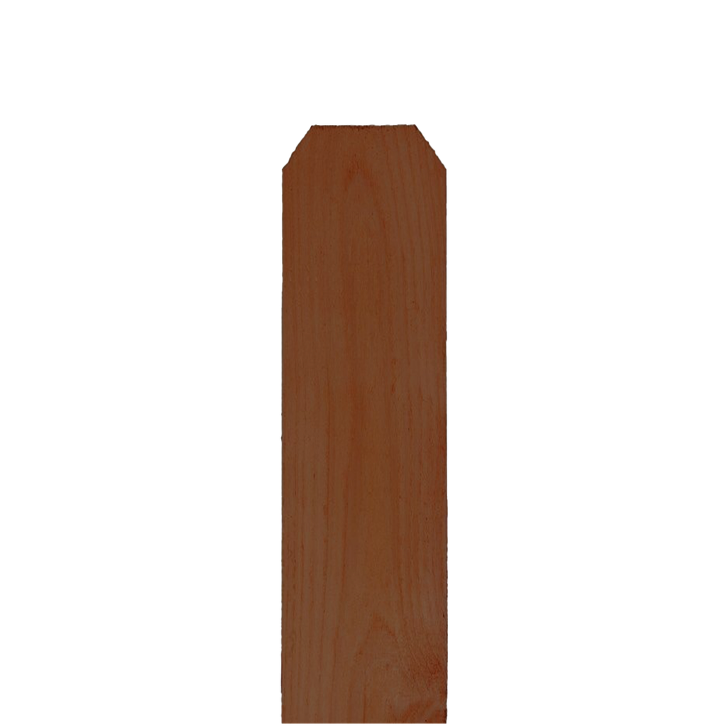 1x3.5x6 Japanese Cedar Picket Stained Medium Brown DE
