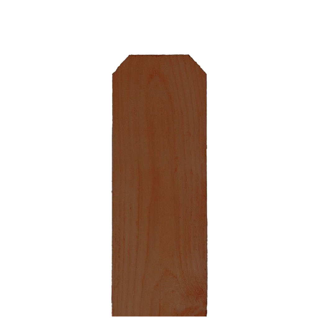 1x5.5x8 Cedar Picket Stained Medium Brown DE