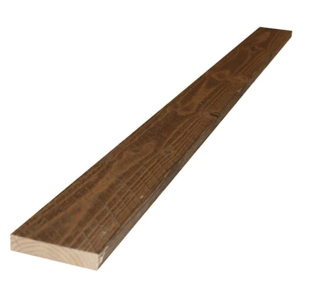1x3.5x8 Trim Stained Cedar Medium Brown
