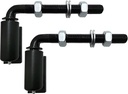 5/8" Steel J-Bolt Adjustable Barrel Hinge 5'' Pair