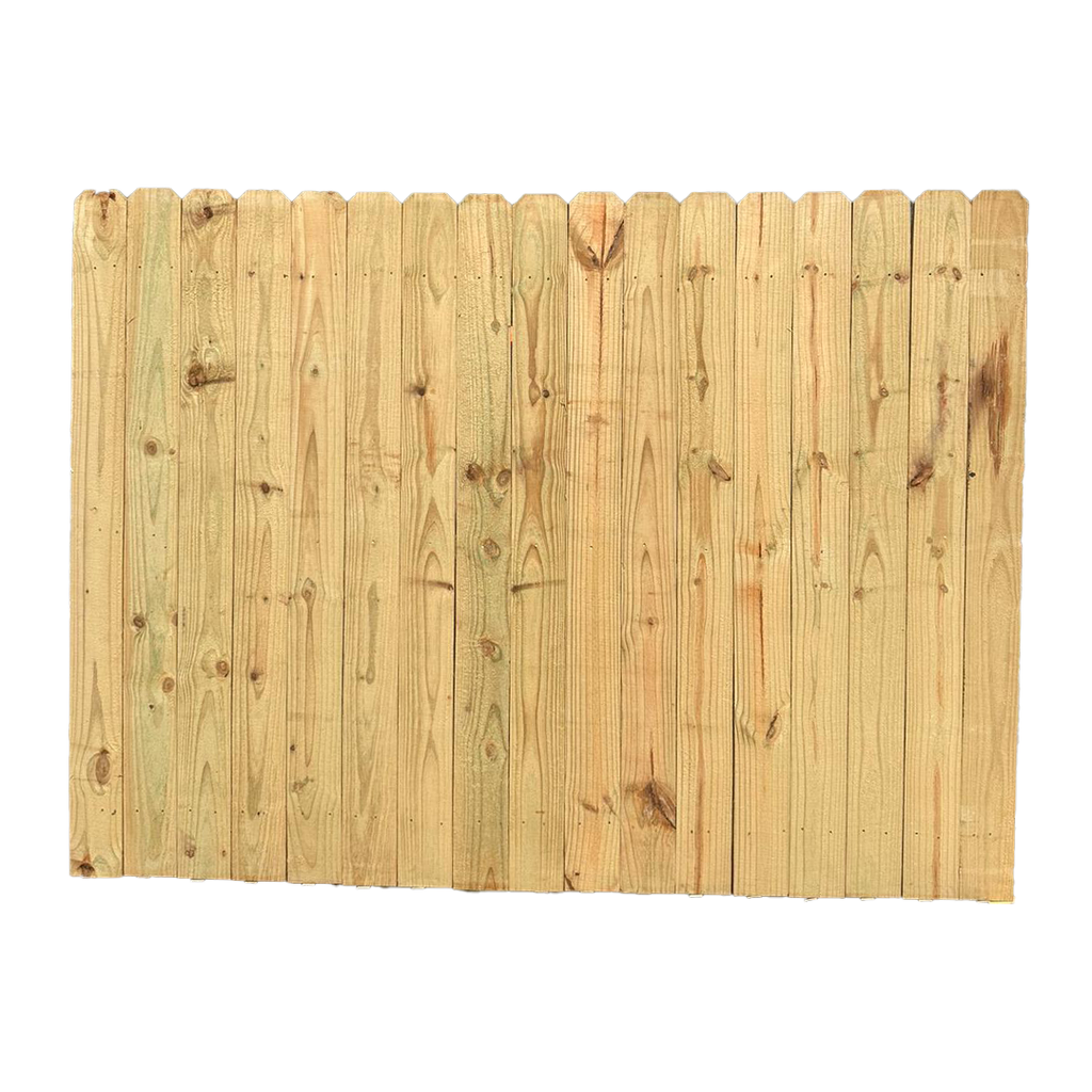 6 ft x 8 ft 6" Picket SPECIAL Pressure Treated Dog-Ear Fence Panel #P0 (No Return).