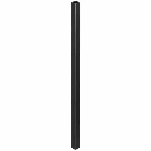 [27PCSMPBK] 2X2 7' Powder Coated Square Metal Post Black