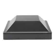 [44BKDMX] 4" Square Post Cap Black