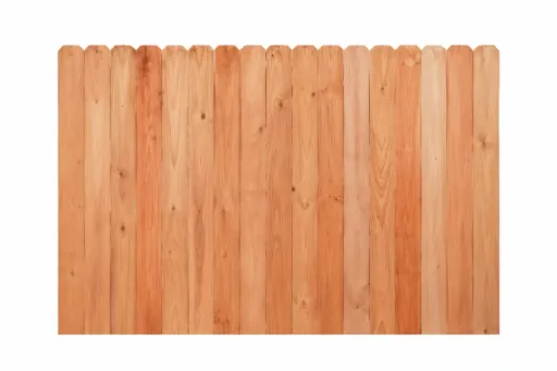 [86CEDPANST] 6 ft x 8 ft Cedar Panel Dog-Ear STAINED / 2x4 CT Rails