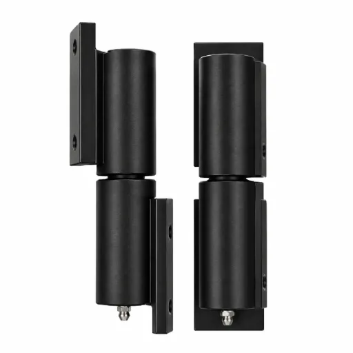 [44-2003-E] Black 5 in. Standard Barrel Hinge, welded pads, stainless pin with ball bearing pair