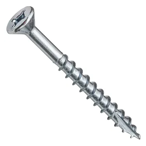 [8134SQDRFH] #8 x 1-3/4" Square Drive Flat Head Zinc 100 Pack