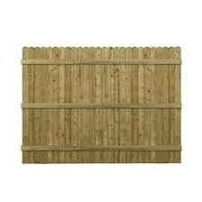 [68PTFPDE4ISP] 6 ft x 8 ft Pressure Treated DE/3.5" Picket Special 2x3 PT Rails(No Return)
