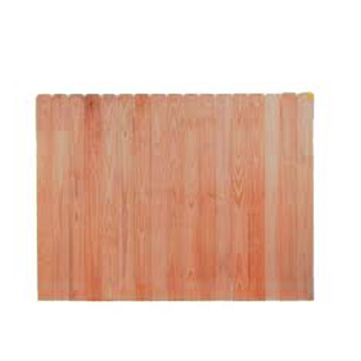 6 ft x 8 ft Cedar Panel Dog-Ear STAINED / 2x4 Cedar Rail