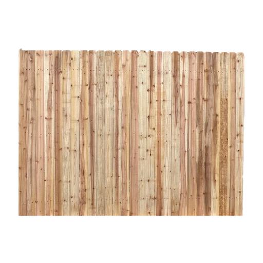 6 ft x 8 ft Japanese Cedar Panel 3.5 / 2x4 PT Rails